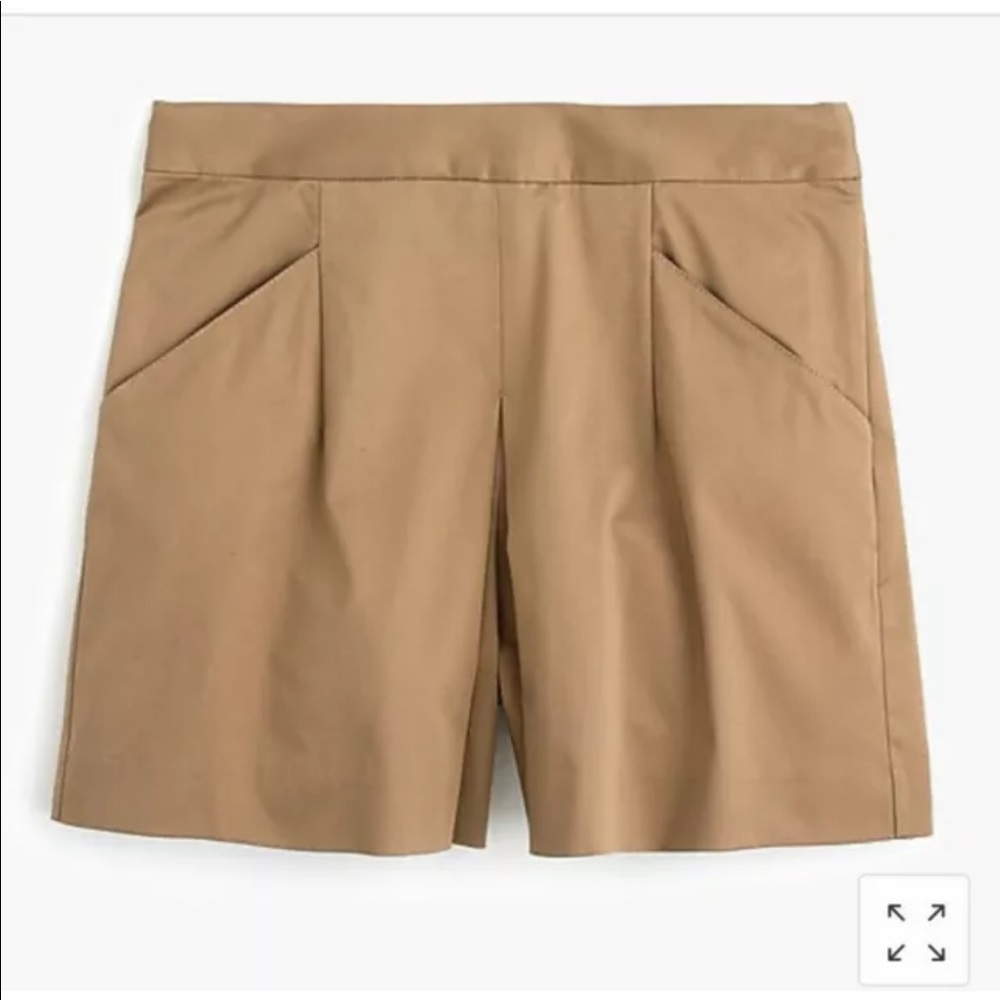 NWT J.CREW Women's Skort / Short Sz 8 Camel Cotton With Slight Stretch L1413